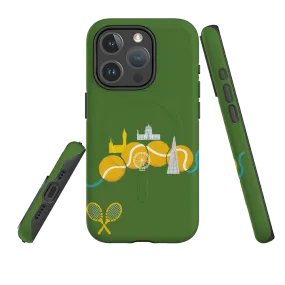 iPhone MagSafe Tough Case -  Tennis By Paul Thurlby Hard Plastic Premium Texture Design