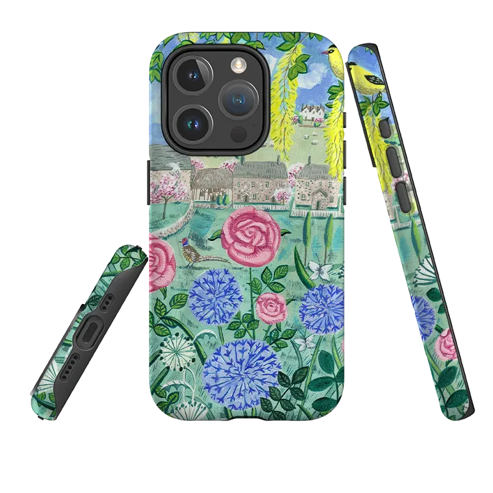 Gloss Layer Finish iPhone MagSafe Tough Case - Village Floral By Mary Stubberfield