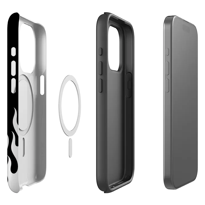 Grip Finish iPhone MagSafe Tough Case -  White Flames