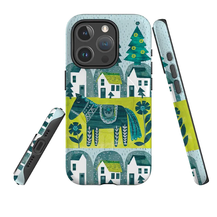 iPhone MagSafe Tough Case - Winter Dala House By Tracey English Modern Pattern Layer Durable Edge Finish