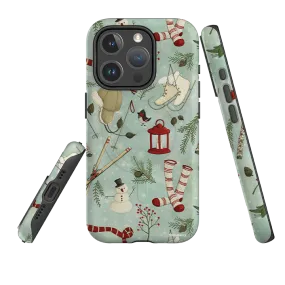 iPhone MagSafe Tough Case - Winter Pattern By Maja Lindberg Smooth Finish Touch Anti Shock Layer