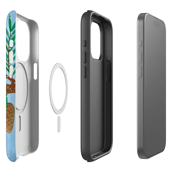 Durable Design Everyday Carry iPhone MagSafe Tough Case - Winter Squirrel By Bex Parkin