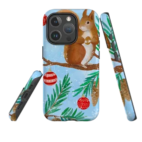 Protective Edge iPhone MagSafe Tough Case - Winter Squirrel By Bex Parkin