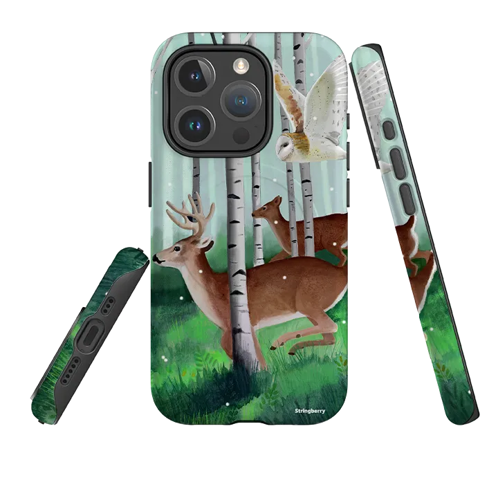 Minimal Form iPhone MagSafe Tough Case - Winter Woods By Bex Parkin