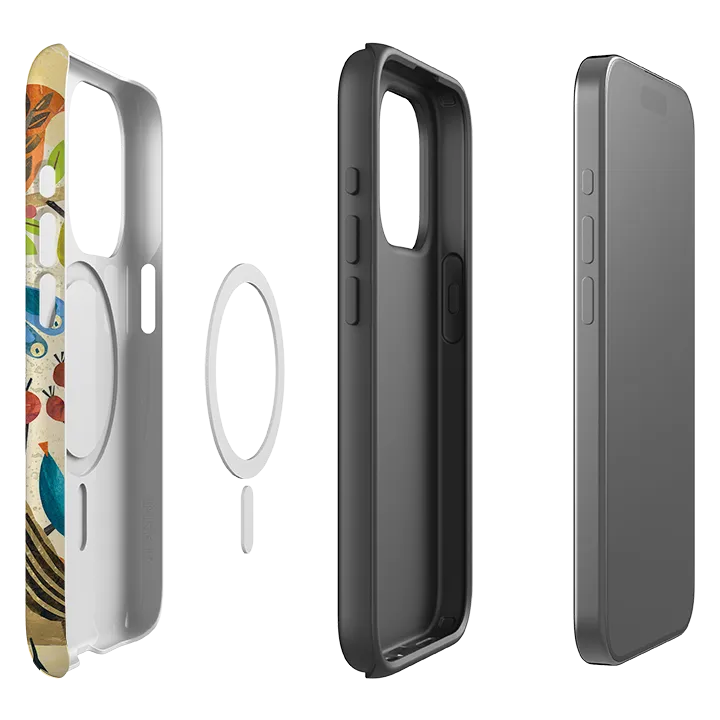 Smooth Coating iPhone MagSafe Tough Case - Woodland Friends By Tracey English