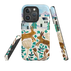 Drop Protection iPhone MagSafe Tough Case - Xmas Hare By Tracey English