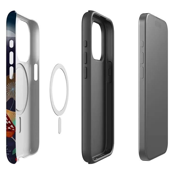 Glossy Finish Look Clear Design iPhone MagSafe Tough Case - Xmas Party By Bex Parkin