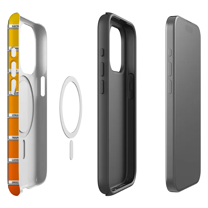 Subtle Texture Gloss Surface iPhone MagSafe Tough Case -  Yellow Chromology By Kitty Joseph