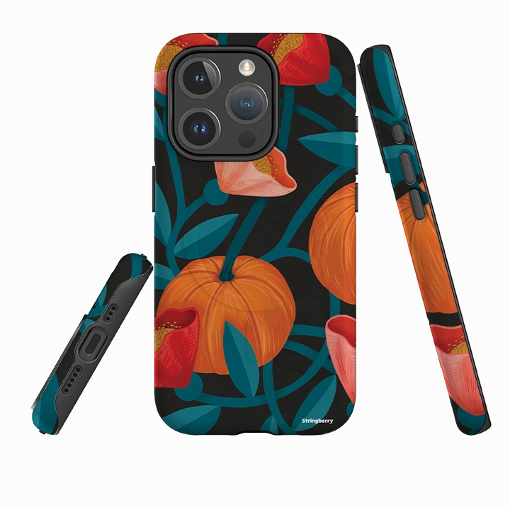 Ergonomic Texture Port Protection iPhone MagSafe Tough Case -  Autumn II By Nina Pace