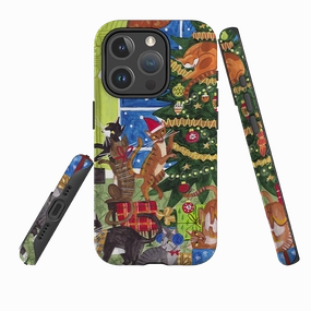 Premium Edge Design iPhone MagSafe Tough Case - Christmas Cats By Caroline Bonne Muller
