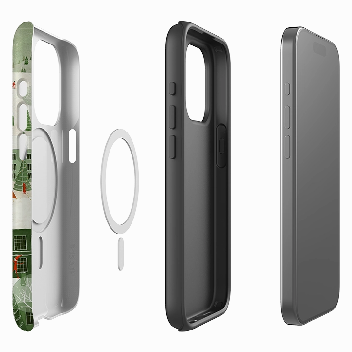 Protective Form Fit Soft edges iPhone MagSafe Tough Case -  Christmas Town By Maja Lindberg