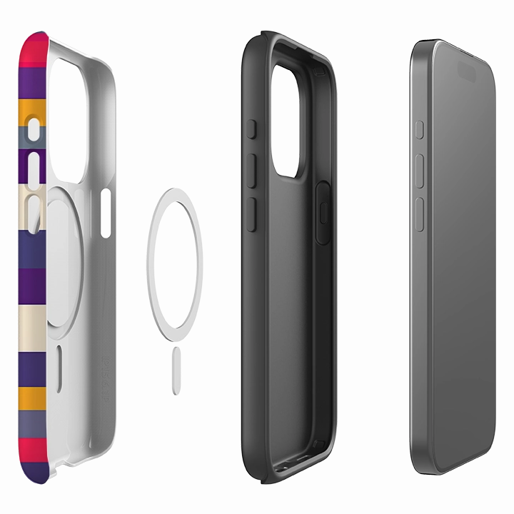 iPhone MagSafe Tough Case - Durban Gingham Vibrant Colors