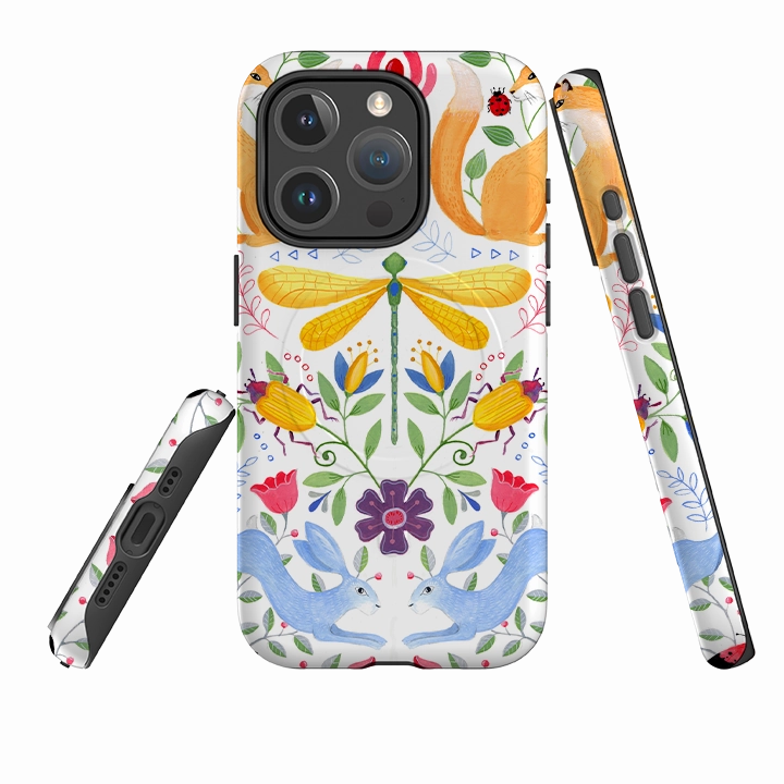 iPhone MagSafe Tough Case - Folk Garden By Bex Parkin Handheld device