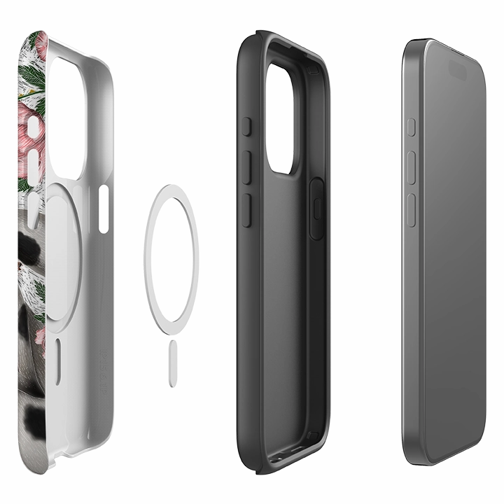 iPhone MagSafe Tough Case -  Hares and Peonies By Catherine Rowe Soft Silicone