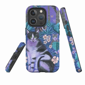 iPhone MagSafe Tough Case - Night Cats 2 By Mary Stubberfield Durable Finish Layer