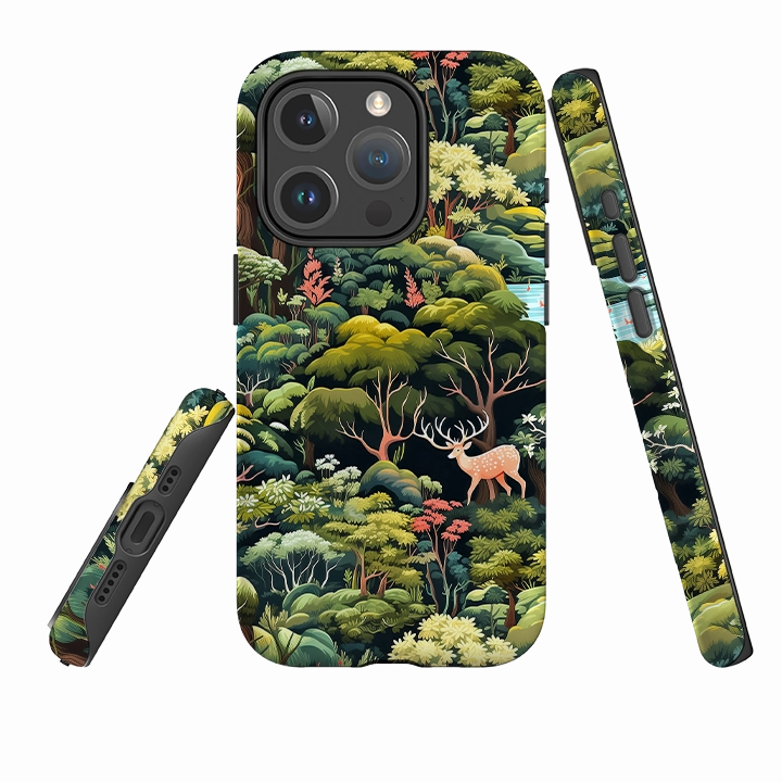 iPhone MagSafe Tough Case -  Odenwald Park Rugged Frame Design Color Accent