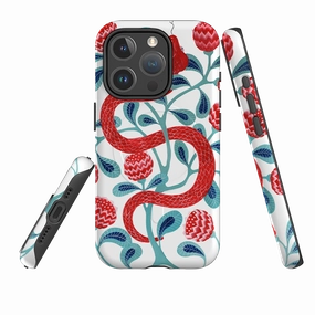 Rugged Frame Design Premium Touch iPhone MagSafe Tough Case - Redsnake By Bex Parkin