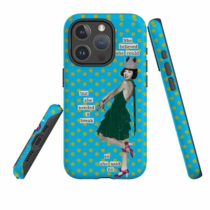 Comfort Build Layer iPhone MagSafe Tough Case - She Believed She Could By Clare Jordan