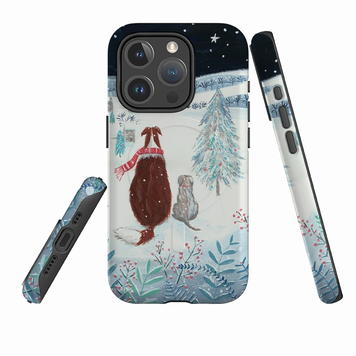 iPhone MagSafe Tough Case - Snow Dogs By Mary Stubberfield Compact Feel Hybrid Grip