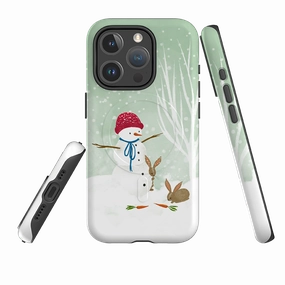 iPhone MagSafe Tough Case -  Snowman By Katherine Quinn Comfort Texture