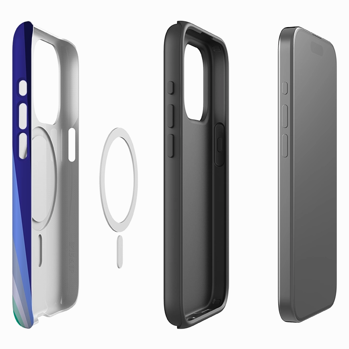 iPhone MagSafe Tough Case - Spectrum Fan By Kitty Joseph Soft Detail Layer