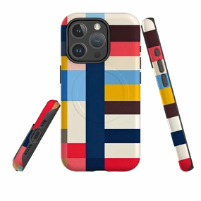 iPhone MagSafe Tough Case - Stockton Gingham Durable Material Modern Grip