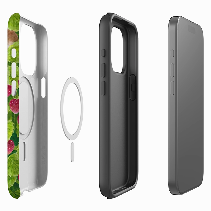 Soft Feel iPhone MagSafe Tough Case - Strawberry Thieves By Bex Parkin