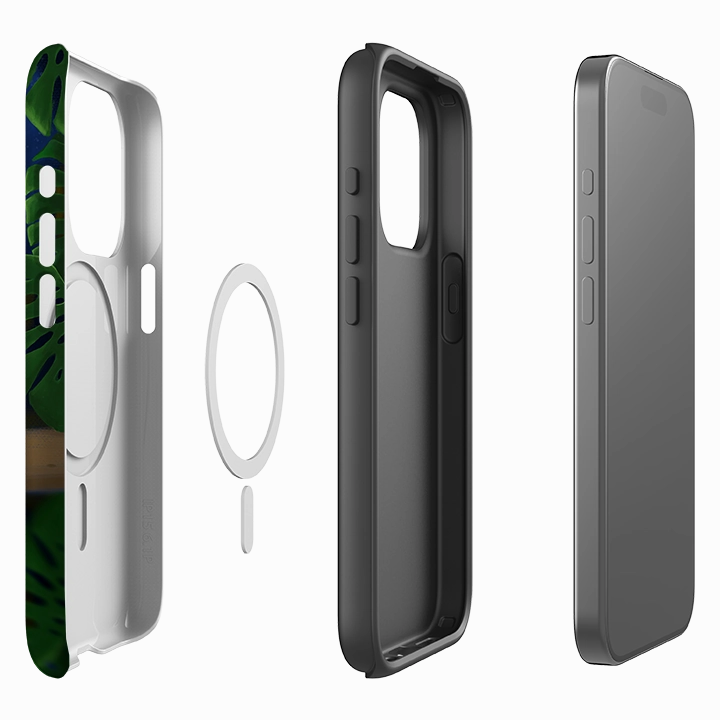 Smooth Detail Port Protection iPhone MagSafe Tough Case - Tiger Night By Bex Parkin