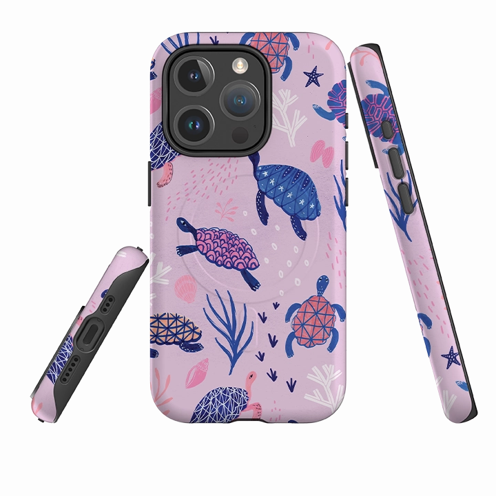 iPhone MagSafe Tough Case -  Turtles By Lee Foster Wilson Slim Profiled Soft Detail