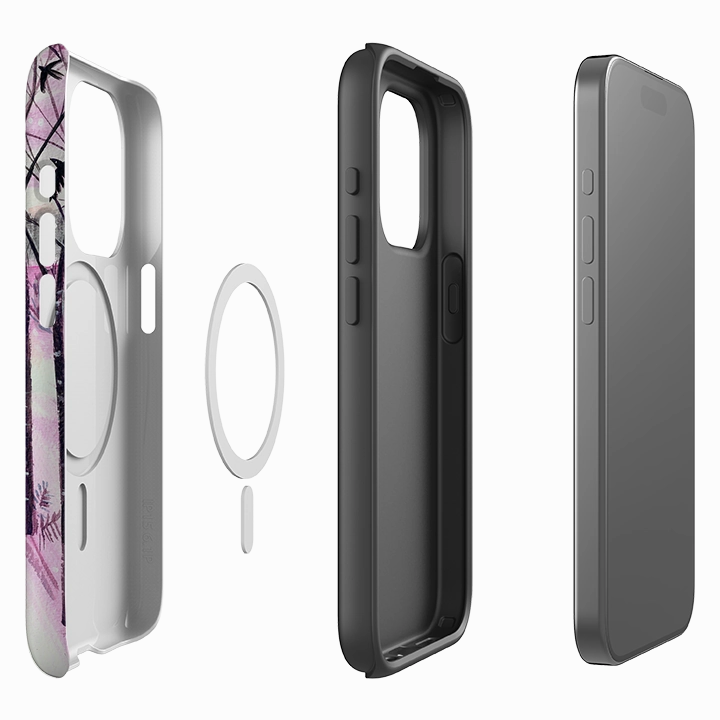 iPhone MagSafe Tough Case - Winter Cats By Mary Stubberfield Clear Finish Stylish Surface Design