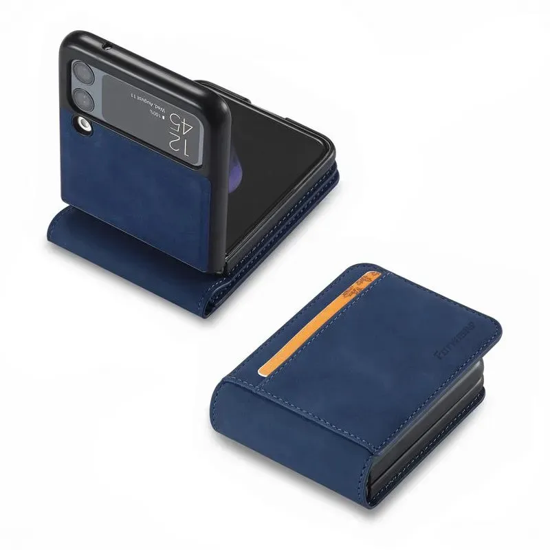 Leather Card Wallet Case For Samsung Galaxy Z Flip Lightweight Protection