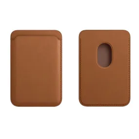Simple Texture Leather Mag Card Holder For iPhone