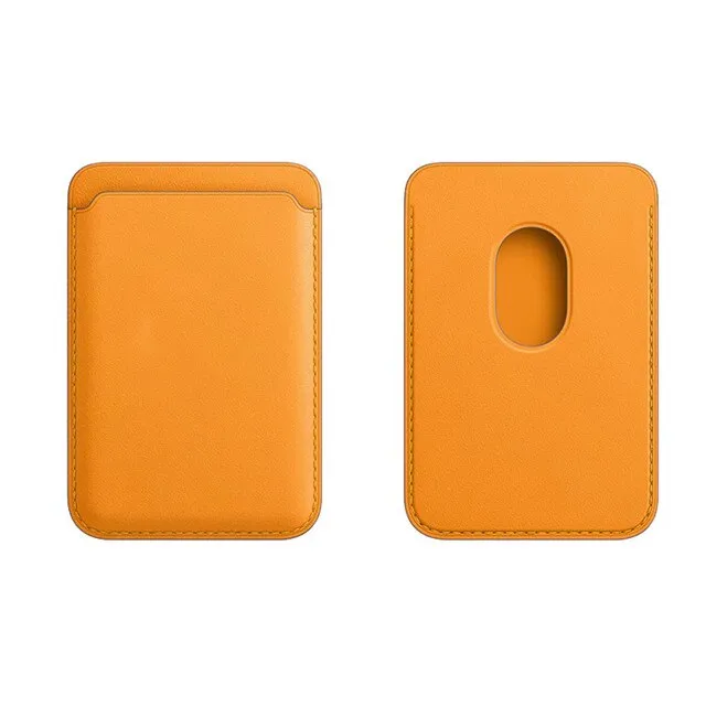Scratch Block Leather Mag Card Holder For iPhone