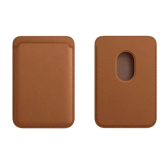 Simple Texture Leather Mag Card Holder For iPhone