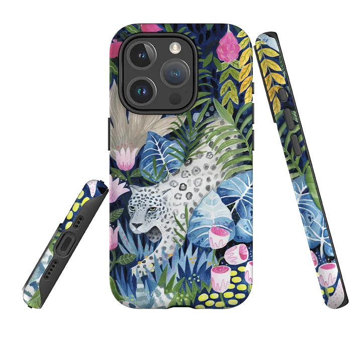 Camera Protection iPhone MagSafe Tough Case - Prowling Leopard By Bex Parkin