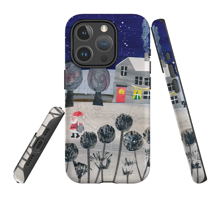 Water Resistant iPhone MagSafe Tough Case - Santa By Tracey English