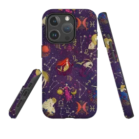 Premium Surface Texture iPhone MagSafe Tough Case - Zodiac Pattern By Maja Lindberg