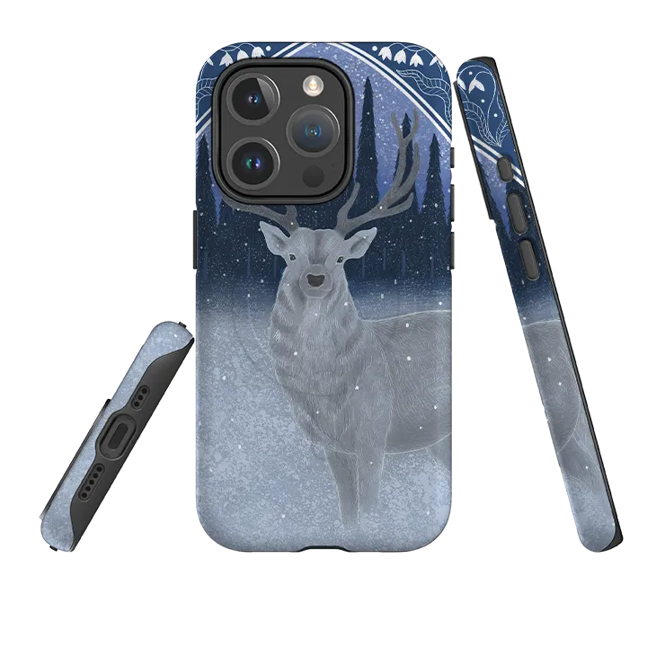 Edge Cushion iPhone MagSafe Tough Case -  Winter Stag By Bex Parkin