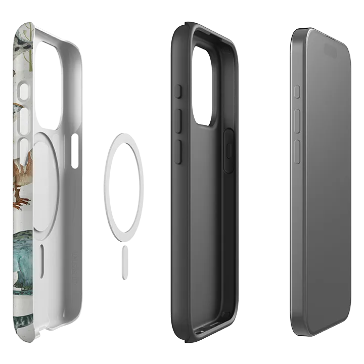 iPhone MagSafe Tough Case - Dinosaurs Pastel By Katherine Quinn Vivid Pattern Design