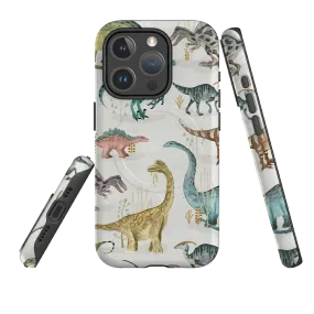 iPhone MagSafe Tough Case - Dinosaurs Pastel By Katherine Quinn Minimal Frame