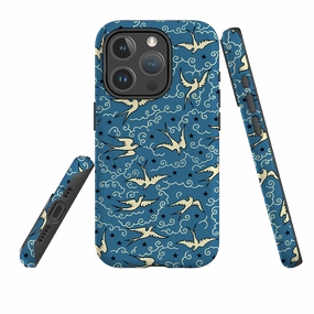 Durable Texture Build Protective Design Texture iPhone MagSafe Tough Case - Clouds By Cressida Bell