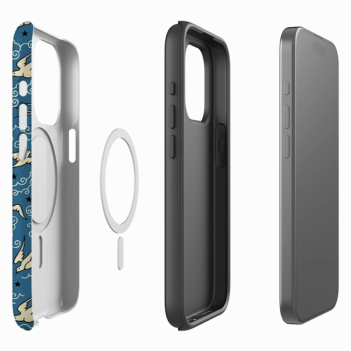 Modern Look Finish iPhone MagSafe Tough Case - Clouds By Cressida Bell