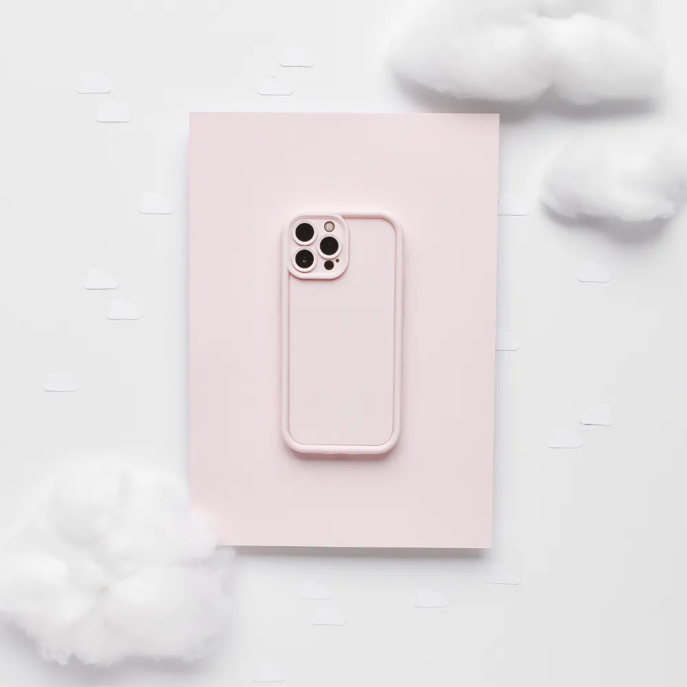 Cloud Soft NAKD Phone Case - Powder Pink Smooth Form Texture