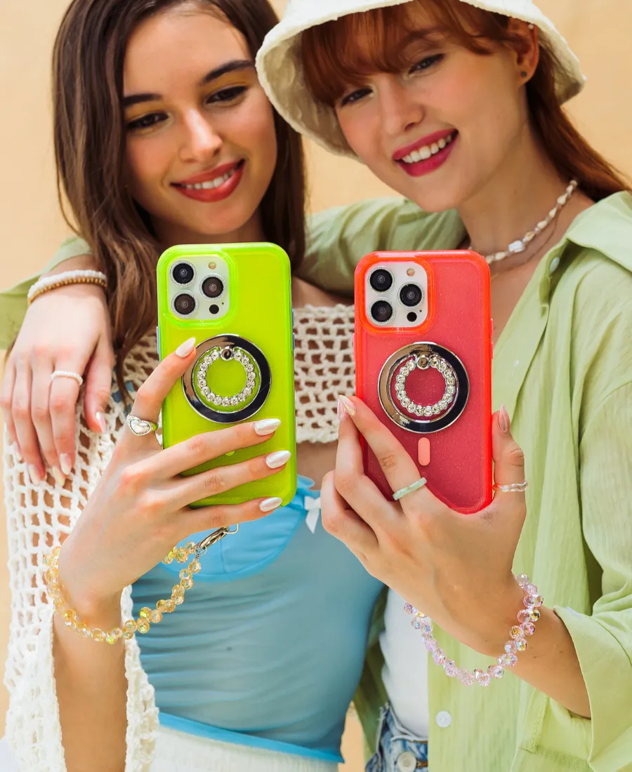 Portable Grip Lime Neon MagSafe Phone Case