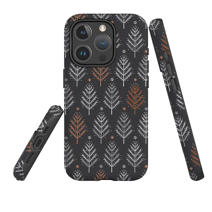 iPhone MagSafe Tough Case - Winterfold Trees By Ali Brookes Comfort Shield Texture