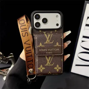 Louis Vuitton Phone case  with card slot for iPhone 17/ 16 / 15 / 14 Lightweight Shell