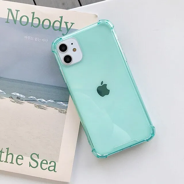 Low Cost Clear Silicone Phone Case For iPhone Polished Style