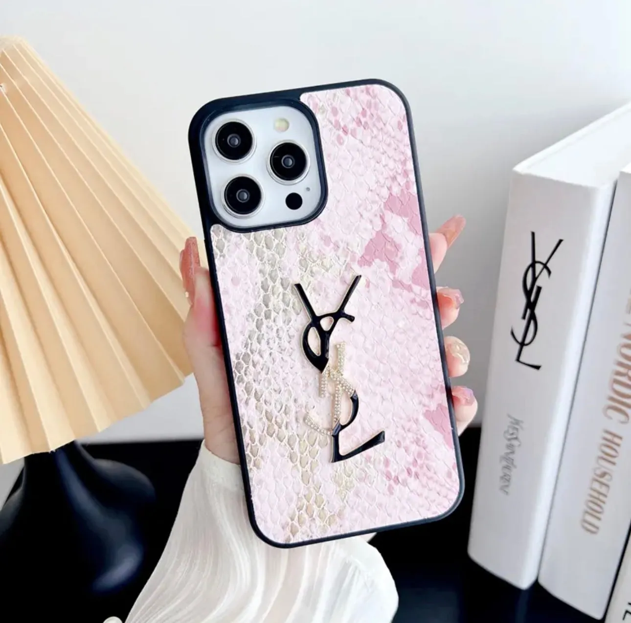 Hybrid Finish Stylish frame Luxurious iPhone Case YSL