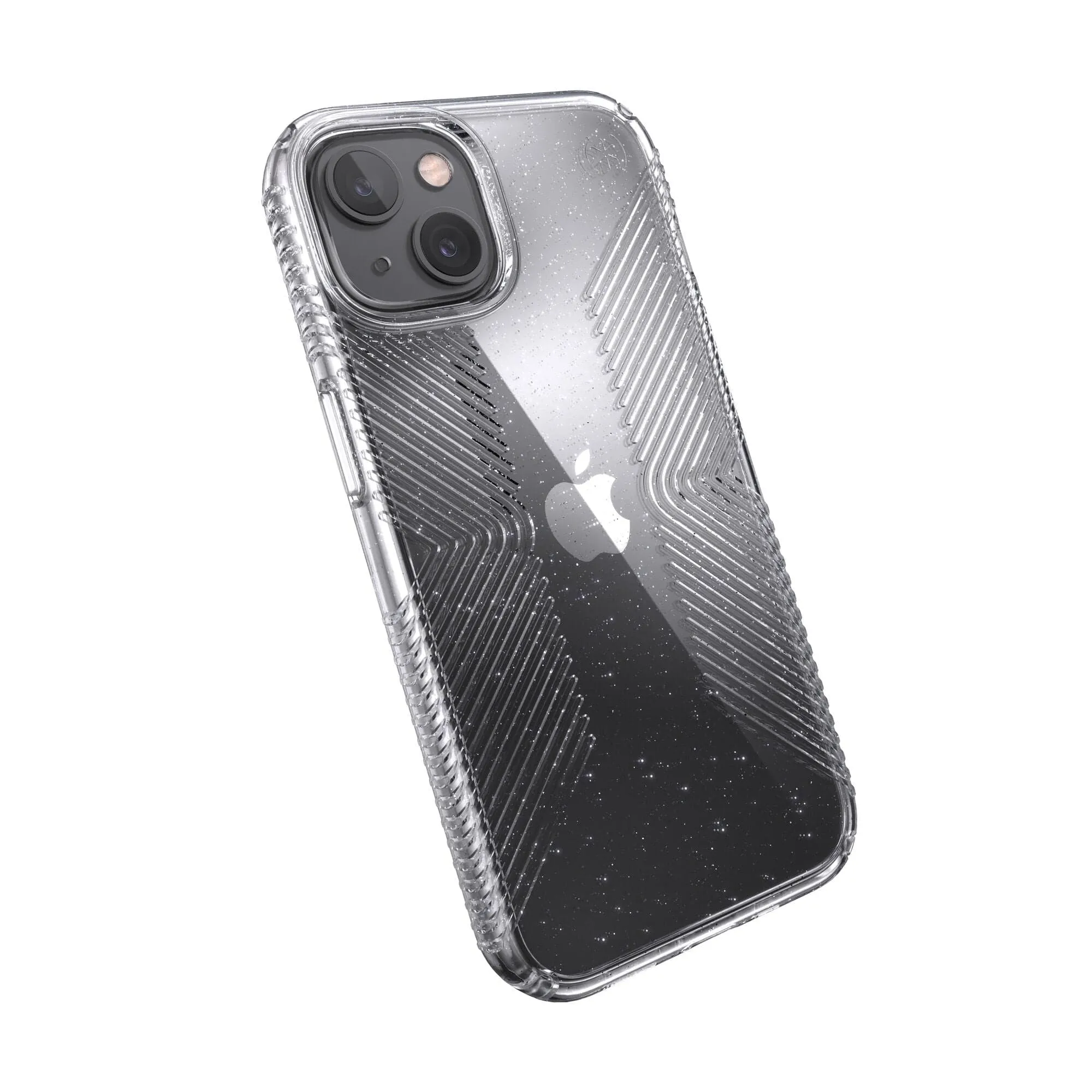 Sporty Appeal Dual Layer Presidio Perfect-Clear Glitter   Grips iPhone 13 Cases