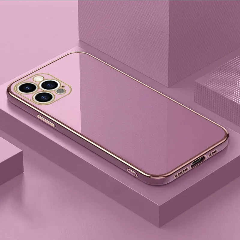 Comfort Finish Layer Luxury Electroplated Soft TPU Phone Case For Samsung